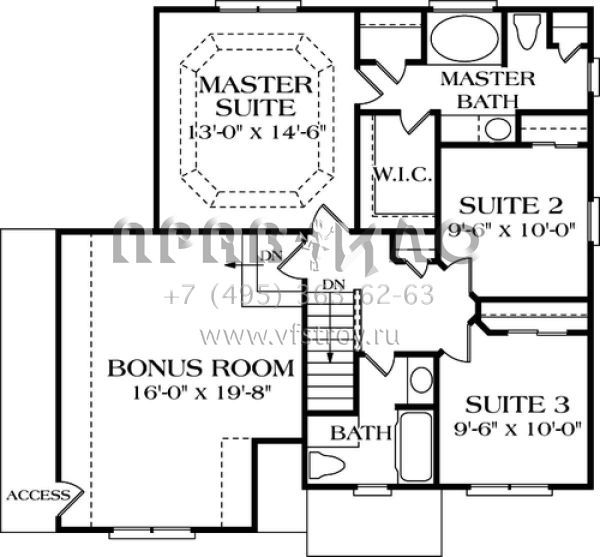 Проект двухэтажного дома с гаражом на две машины в современном стиле S5-141 (3323-00022)