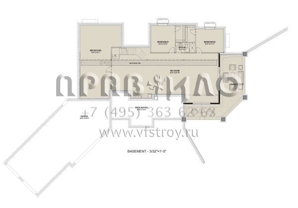 Проект двухэтажного дома с гаражом на три и более машин в американском стиле S5-326 (425-00042)