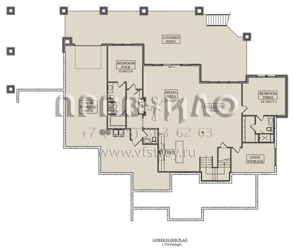 Проект двухэтажного дома с гаражом на три и более машин в американском стиле S5-321 (5631-00142)