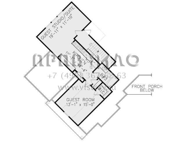 Проект одноэтажного дома с гаражом на две машины в стиле Шале S5-292 (699-00183)