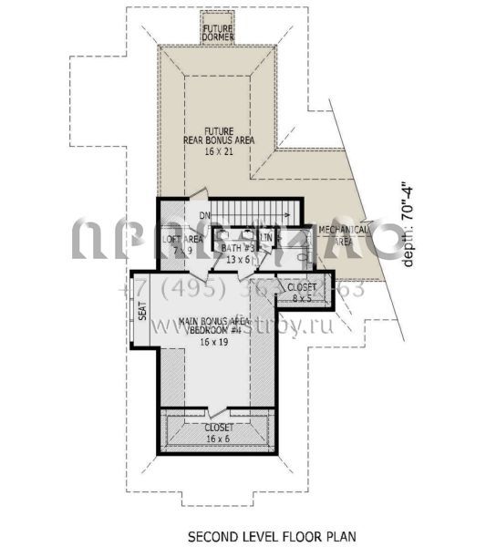 Проект двухэтажного дома с гаражом на три и более машин в американском стиле S5-329 (940-00133)