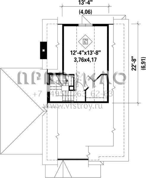 Проект трехэтажного дома с гаражом на одну машину в английском стиле S5-190 (6146-00166)