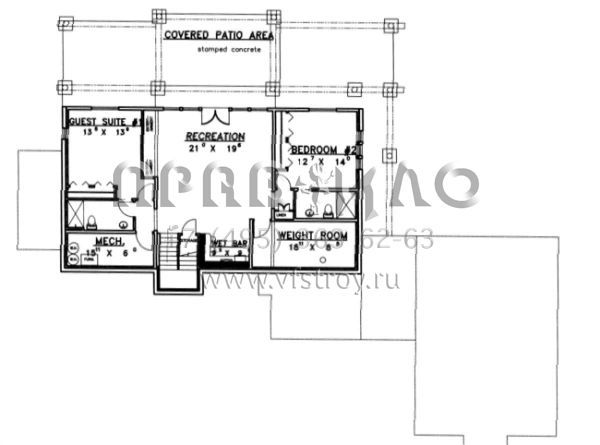 Проект двухэтажного дома с гаражом на три и более машин в скандинавском стиле S5-385 (039-00316)