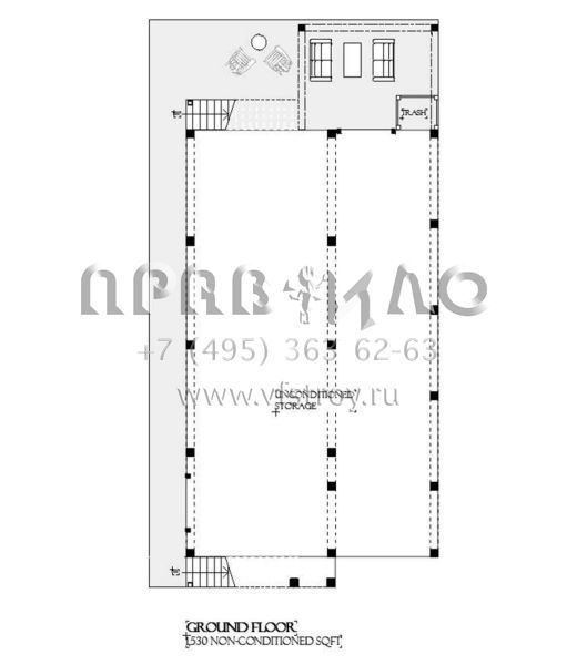 Проект двухэтажного дома с гаражом на две машины в прибрежном стиле S5-223 (1637-00166)