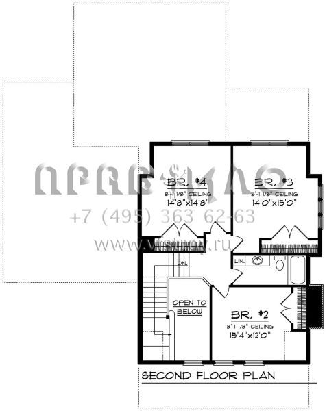 Проект двухэтажного дома с гаражом на две машины в стиле Ранчо S5-227 (1020-00176)