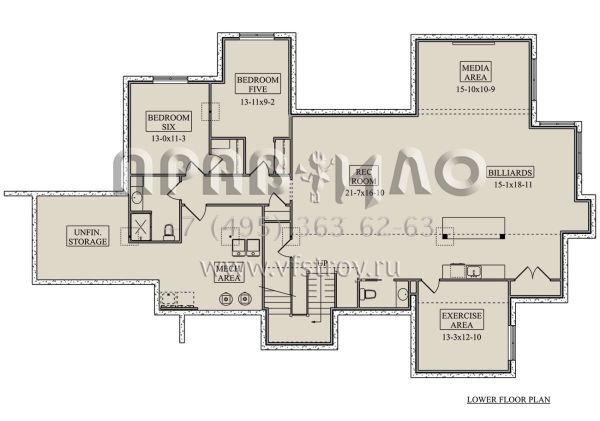 Проект двухэтажного дома с гаражом на три и более машин в современном стиле S5-352 (5631-00195)