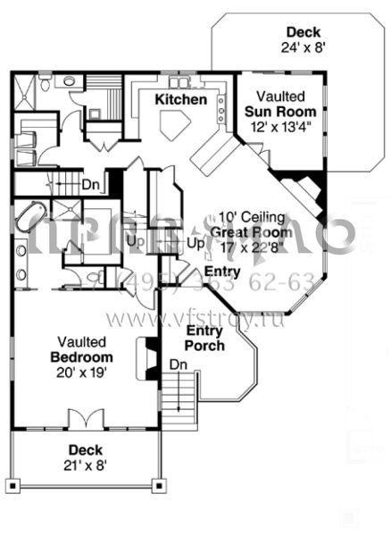 Проект двухэтажного дома с гаражом на одну машину в современном стиле S5-184 (035-00638)