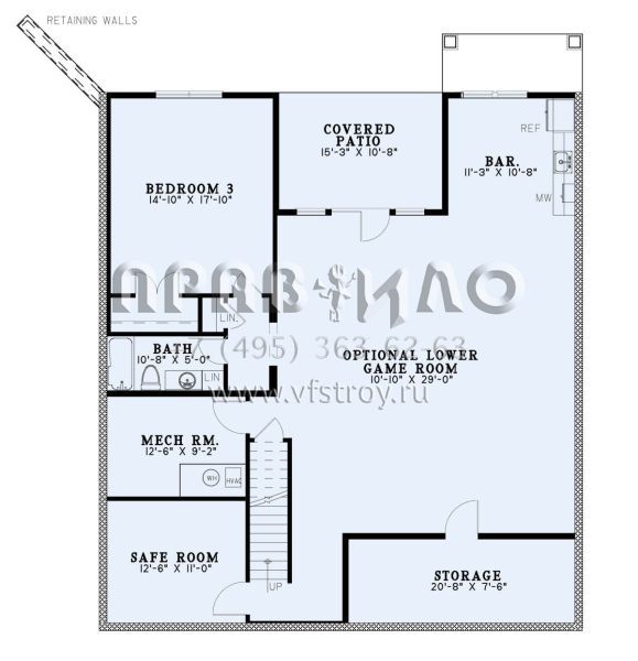 Проект двухэтажного дома с гаражом на три и более машин в американском стиле S5-262 (110-01079)