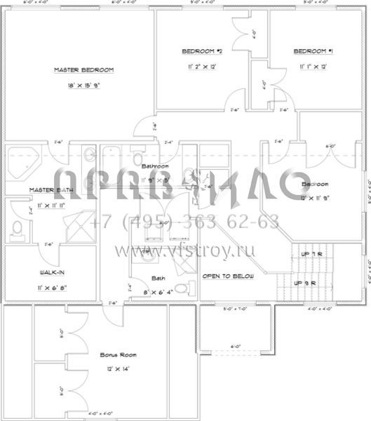 Проект двухэтажного дома с гаражом на три и более машин в стиле Готика S5-275 (2802-00023)