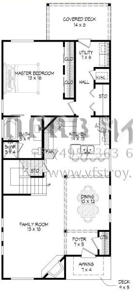 Проект двухэтажного дома без гаража в современном стиле S5-175 (940-00118)