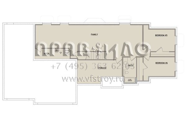 Проект двухэтажного дома с гаражом на три и более машин в американском стиле S5-238 (8768-00109)