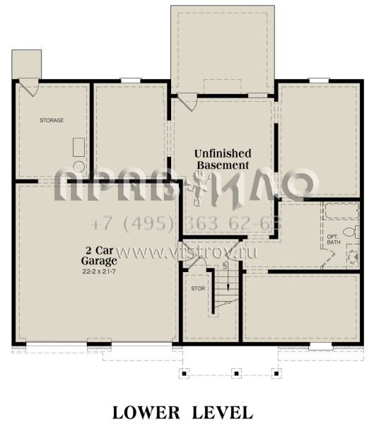 Проект двухэтажного дома с гаражом на две машины в американском стиле S5-165 (009-00088)