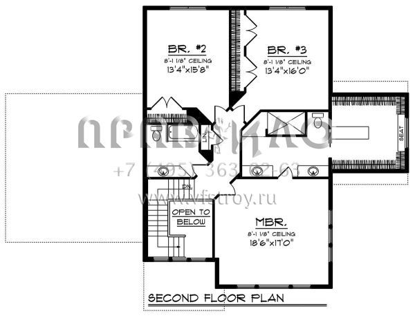 Проект двухэтажного дома с гаражом на две машины в американском стиле S5-233 (1020-00103)