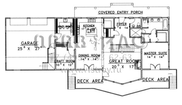 Проект двухэтажного дома с гаражом на две машины в скандинавском стиле S5-254 (039-00377)