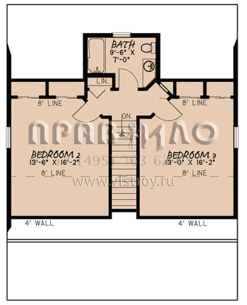 Проект двухэтажного дома без гаража в современном стиле S5-154 (8318-00020)