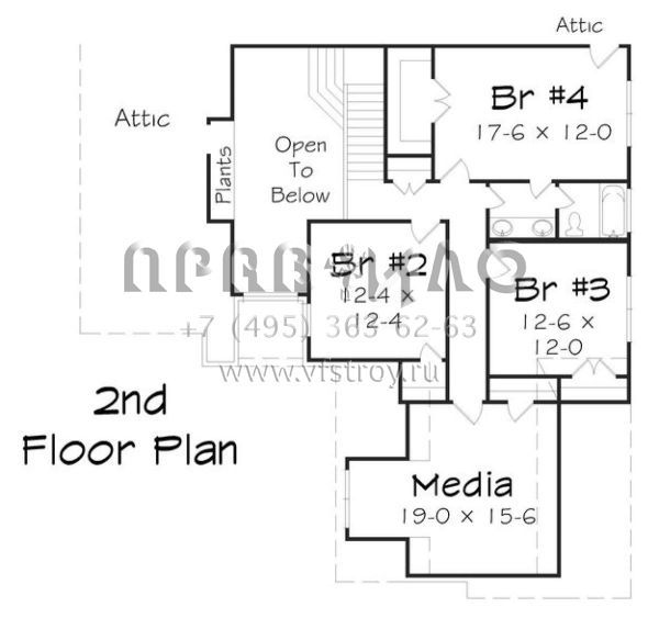 Проект двухэтажного дома с гаражом на две машины в английском стиле S5-282 (3367-00011)