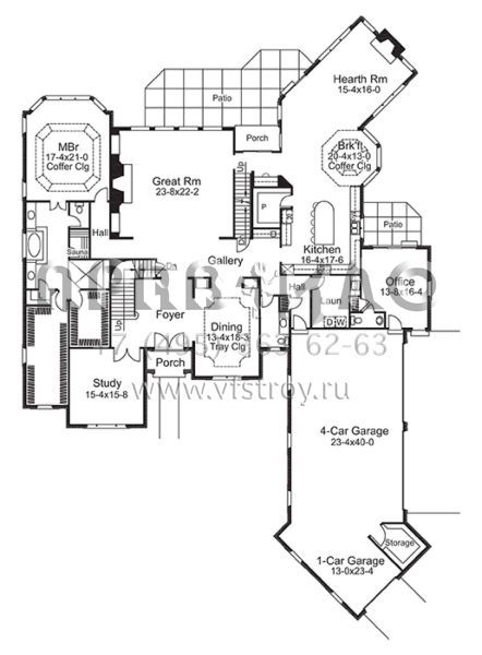 Проект двухэтажного дома с гаражом на три и более машин в современном стиле S5-566 (5633-00249)