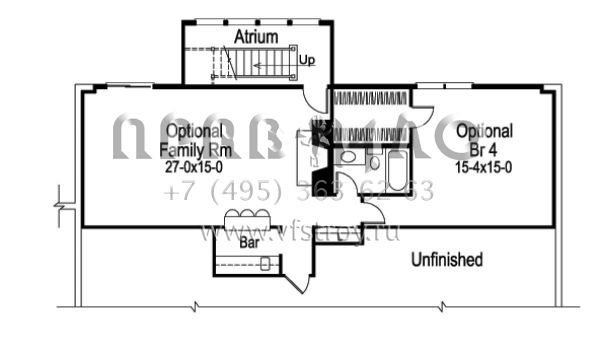 Проект одноэтажного дома с гаражом на три и более машин в стиле Ранчо S5-171 (5633-00034)