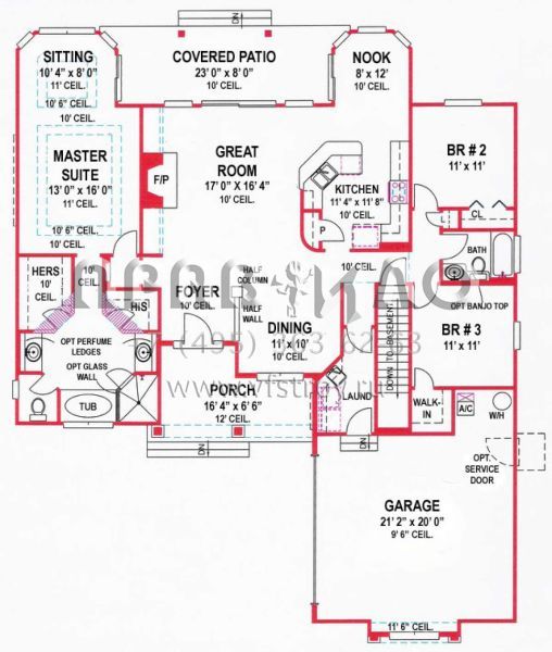 Проект одноэтажного дома с гаражом на две машины в стиле Ранчо S5-173 (4766-00139)