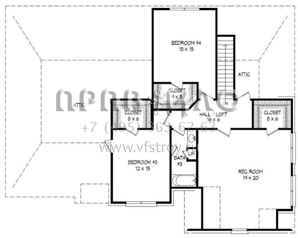 Проект двухэтажного дома с гаражом на две машины в английском стиле S5-280 (940-00037)