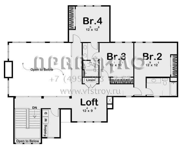 Проект двухэтажного дома с гаражом на три и более машин в английском стиле S5-343 (963-00589)