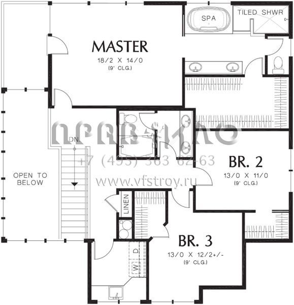 Проект двухэтажного дома с гаражом на две машины в современном стиле S5-343 (2559-00553)