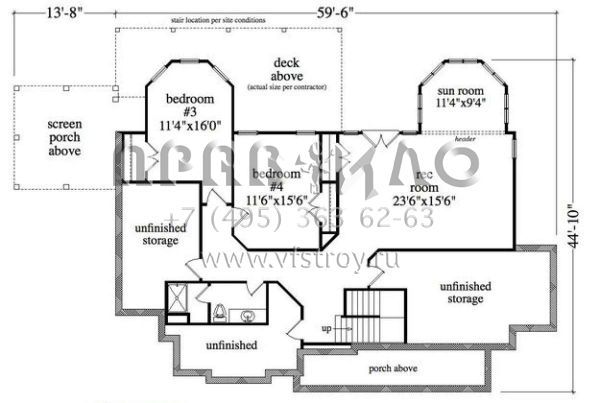 Проект одноэтажного дома с гаражом на две машины в стиле Ранчо S5-283 (957-00003)
