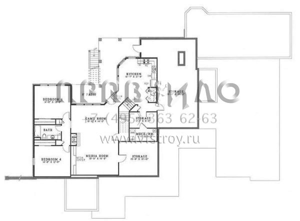 Проект двухэтажного дома с гаражом на три и более машин в английском стиле S5-532 (110-00237)