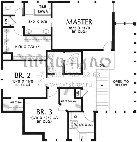 Проект двухэтажного дома с гаражом на две машины в стиле Райт S5-252 (2559-00811)