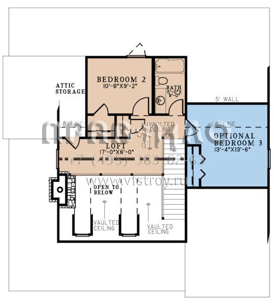 Проект двухэтажного дома без гаража в современном стиле S5-141 (8318-00319)