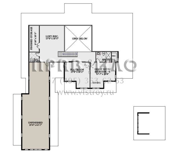 Проект двухэтажного дома с гаражом на три и более машин в современном стиле S5-465 (6849-00090)
