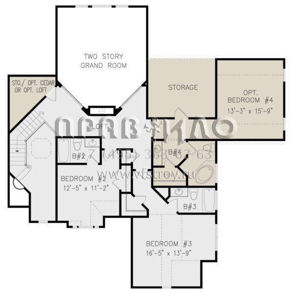Проект двухэтажного дома с гаражом на три и более машин в английском стиле S5-296 (699-00220)