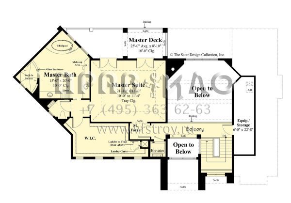 Проект трехэтажного дома с гаражом на три и более машин в современном стиле S5-424 (8436-00015)