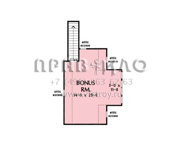 Проект одноэтажного дома с гаражом на две машины в американском стиле S5-178 (2865-00365)