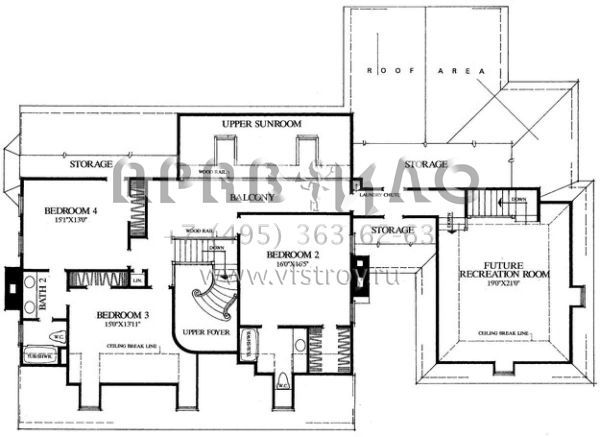 Проект двухэтажного дома с гаражом на две машины в стиле Ранчо S5-344 (7922-00069)