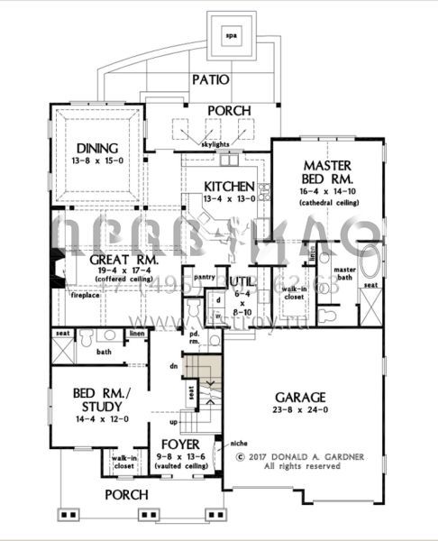 Проект двухэтажного дома с гаражом на две машины в американском стиле S5-257 (2865-00220)