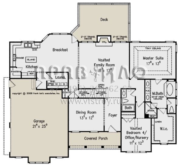 Проект двухэтажного дома с гаражом на две машины в американском стиле S5-229 (8594-00235)
