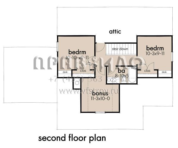 Проект двухэтажного дома без гаража в современном стиле S5-121 (9401-00113)