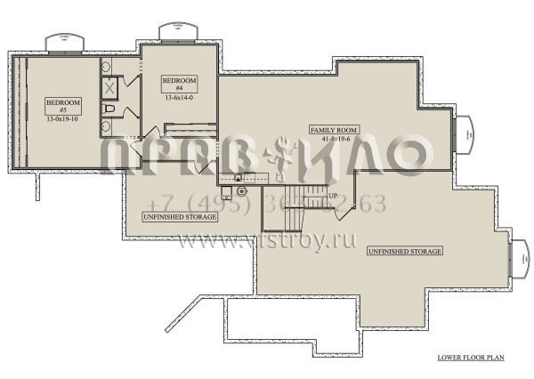 Проект одноэтажного дома с гаражом на три и более машин в современном стиле S5-279 (5631-00250)