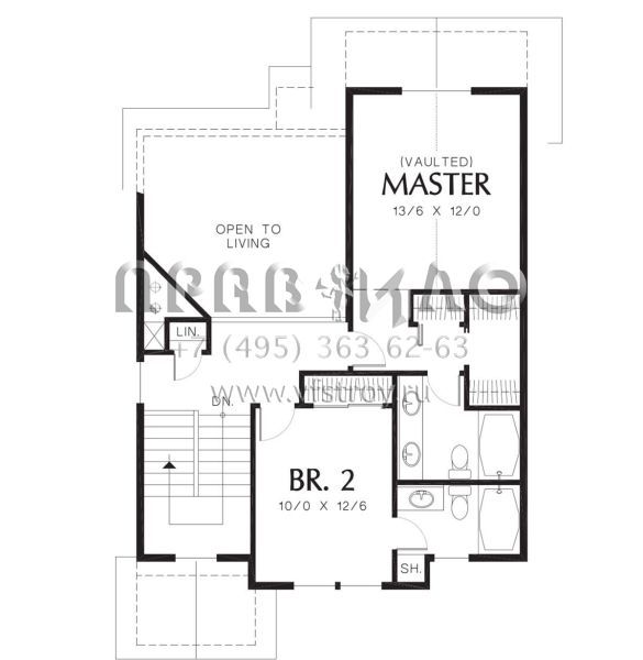 Проект двухэтажного дома с гаражом на две машины в скандинавском стиле S5-152 (2559-00279)