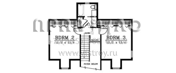 Проект двухэтажного дома с гаражом на две машины в классическом стиле S5-175 (692-00182)