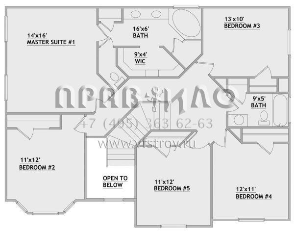 Проект двухэтажного дома с гаражом на две машины в американском стиле S5-234 (8768-00068)