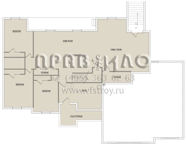 Проект двухэтажного дома с гаражом на три и более машин в современном стиле S5-286 (8768-00013)