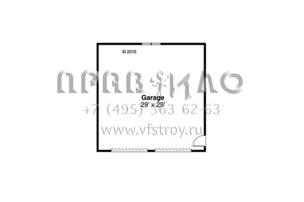 Проект одноэтажного дома с гаражом на две машины в стиле Ранчо S5-159 (035-00721)