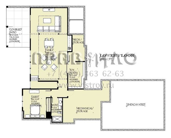 Проект двухэтажного дома с гаражом на две машины в современном стиле S5-342 (1637-00142)