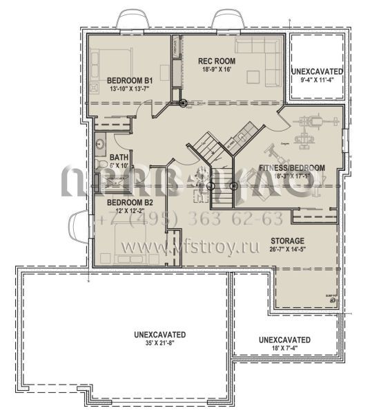 Проект одноэтажного дома с гаражом на две машины в современном стиле S5-163 (425-00018)