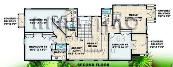 Проект двухэтажного дома с гаражом на две машины в прибрежном стиле S5-422 (575-00043)