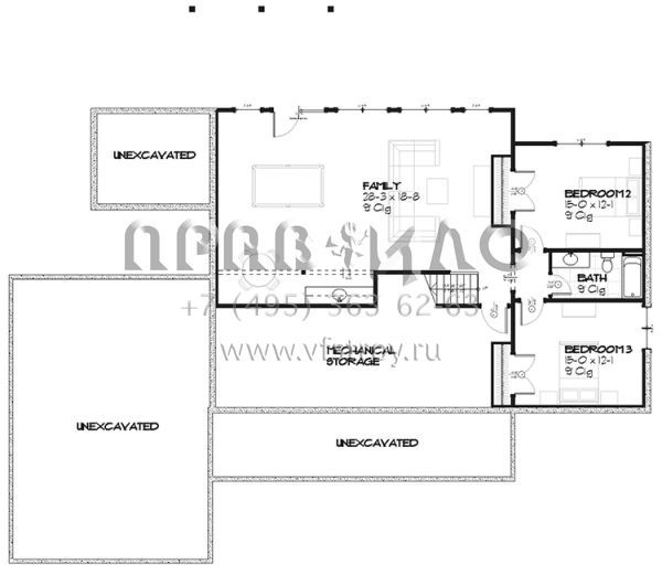 Проект двухэтажного дома с гаражом на три и более машин в американском стиле S5-315 (1637-00017)