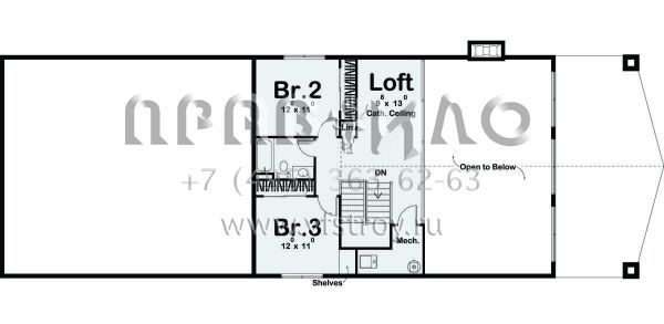 Проект двухэтажного дома с гаражом на две машины в стиле БарнХаус S5-193 (963-00387)