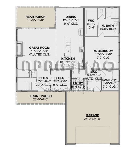 Проект двухэтажного дома с гаражом на две машины в современном стиле S5-242 (1462-00022)